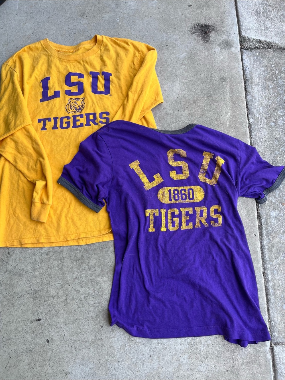 LSU Tigers Women's Jersey Tee Set - Purple & Gold